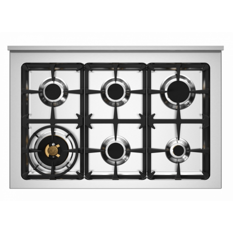 BERTAZZONI PRO9 6L 1E NE T Κουζίνα Ηλεκτρική με Εστίες Αερίου 90cm Μαύρο